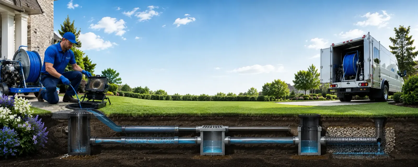 Outdoor drain cleaning information for Glenham, NY